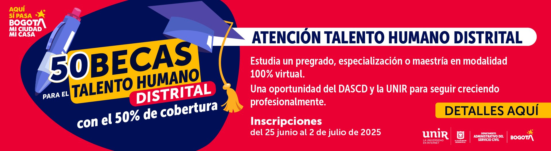 Becas Colaboradores Distrito Capital - Universidad Internacional de la Rioja 2025